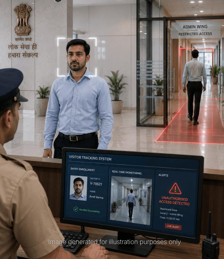 Face Recognition-Based Visitor Tracking to Prevent Unauthorised Zone Access